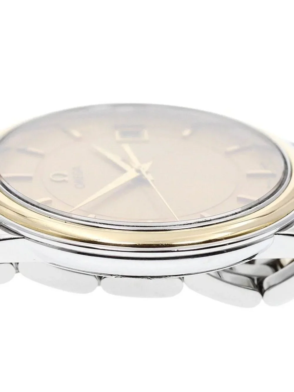 OMEGA De Ville Prestige 4310.11 YG bezel date gold Dial Quartz Men's_967177
